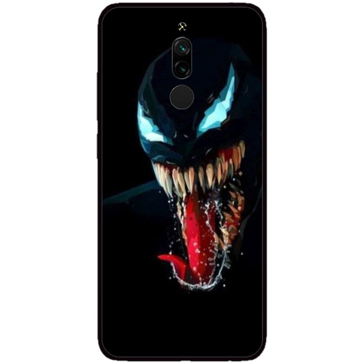 Husa personalizata Swim Case si Folie de Silicon pentru Xiaomi Redmi Note 8 Pro, model Venom #1, multicolor, S1D1M0211