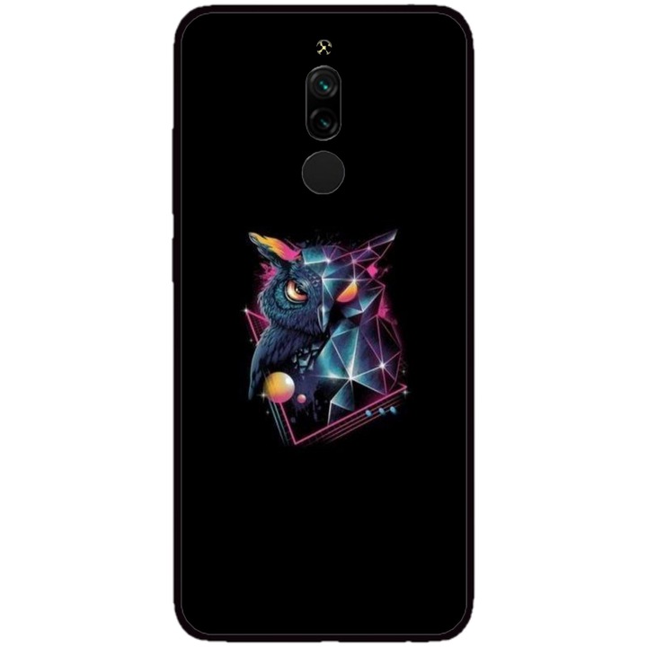 Husa personalizata HQPrint si Folie de Silicon pentru Xiaomi Redmi Note 8 Pro, model Colorful #9, multicolor, S1D1M0333
