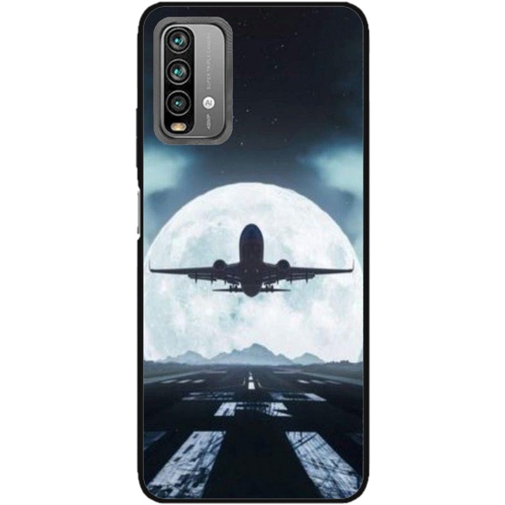 Husa personalizata HQPrint pentru Xiaomi Redmi Note 9 Pro Max, model Moon Landing, multicolor, S1D1M0077