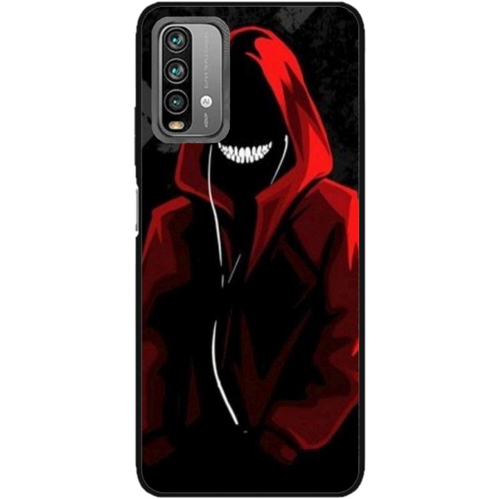 Husa personalizata HQPrint pentru Xiaomi Redmi Note 9S, model Evil Hoodie Man, multicolor, S1D1M0197