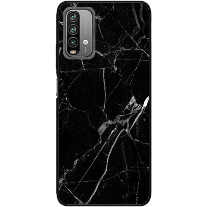 Husa personalizata HQPrint pentru Xiaomi Redmi Note 9 Pro Max, model Black Marble, multicolor, S1D1M0229