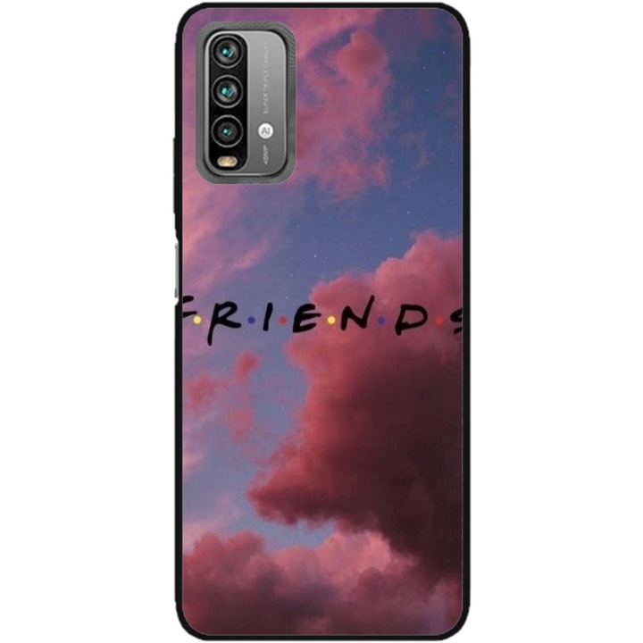 Husa personalizata HQPrint pentru Xiaomi Redmi Note 9S, model FRIENDS #2, multicolor, S1D1M0082