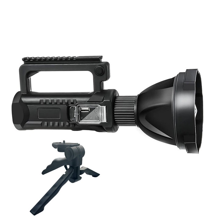 Преносим LED фенер NEXTLY със статив, Powerbank функция, USB зареждане, 4 режима на светене, LED ниво на батерията, Водоустойчив, P50