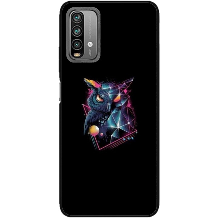 Husa personalizata HQPrint si Folie de Silicon pentru Xiaomi Redmi Note 9 Pro Max, model Colorful #9, multicolor, S1D1M0333