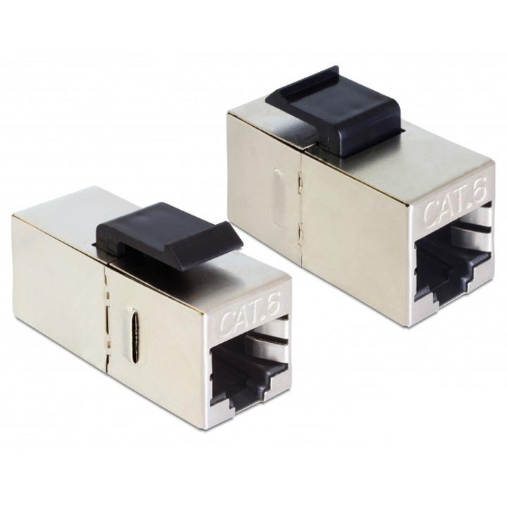 Delock Keystone modul, RJ45-aljzat > RJ45-aljzat, Cat.6 kisméretű 25 db.-os (DL-86626)