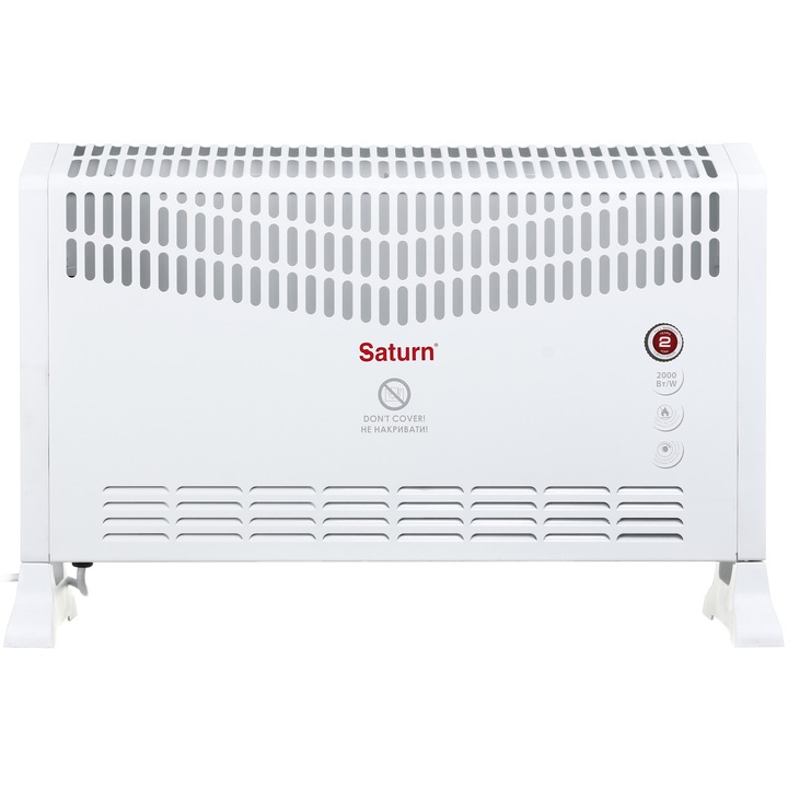Convector electric de podea SATURN ST-HT0469, 2000 W, 3 trepte de putere, Termostat de siguranta, Termostat reglabil
