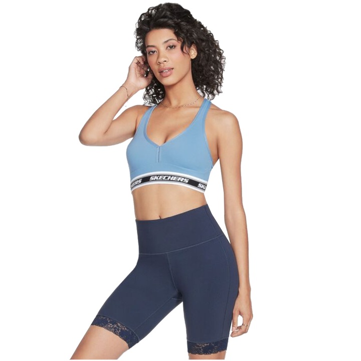 Bustiera sport, Skechers Go Walk Jacquard Bra 124390, Albastru