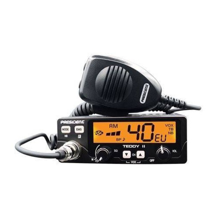 Radio cb president teddy ii asc vox 12v am/fm