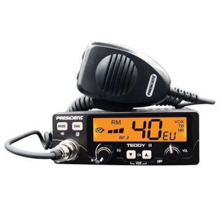 Радио cb President teddy ii asc vox 12v am/fm