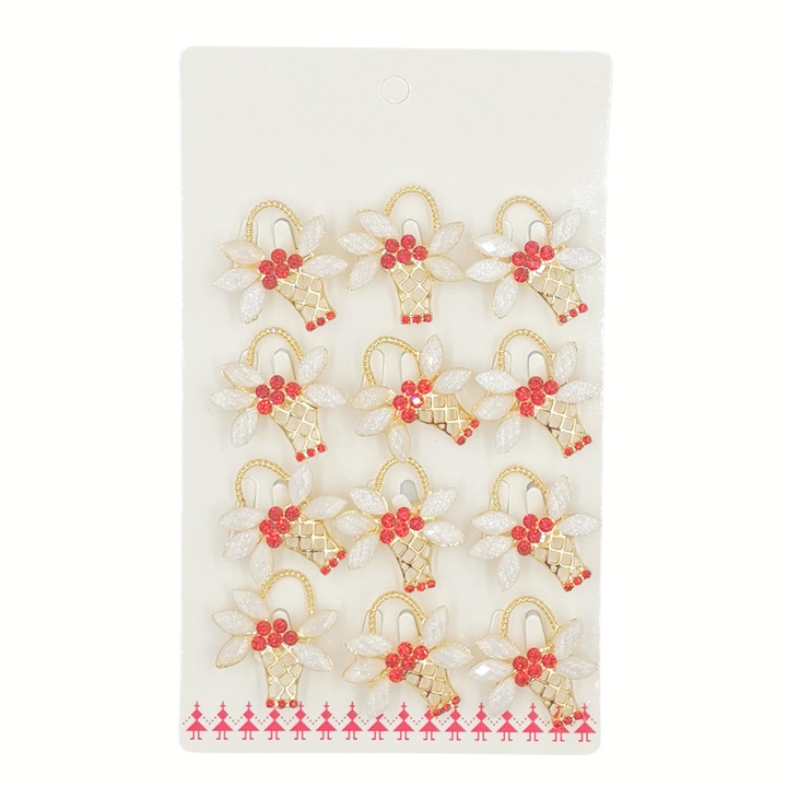 Set 12 brose pentru martisor, NEVERMORE, B1001, Auriu