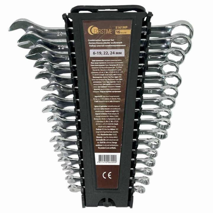 Villáskulcs készlet, FORSTIME, 6-24mm, 16 db