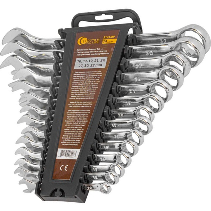 Kombinált kulcskészlet, FORSTIME, 10-32mm, 14 db
