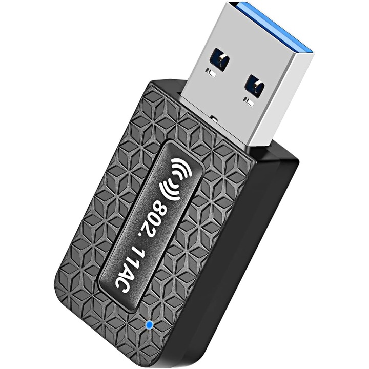 USB адаптер, PowerOn, безжична LAN USB 3.0 Wi-Fi устройство 5 2,4 GHz / 5 GHz, JENUOS®
