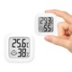 Termometru si higrometru digital, Zola®, de camera, plastic, LCD, 45x45x13 mm, alb