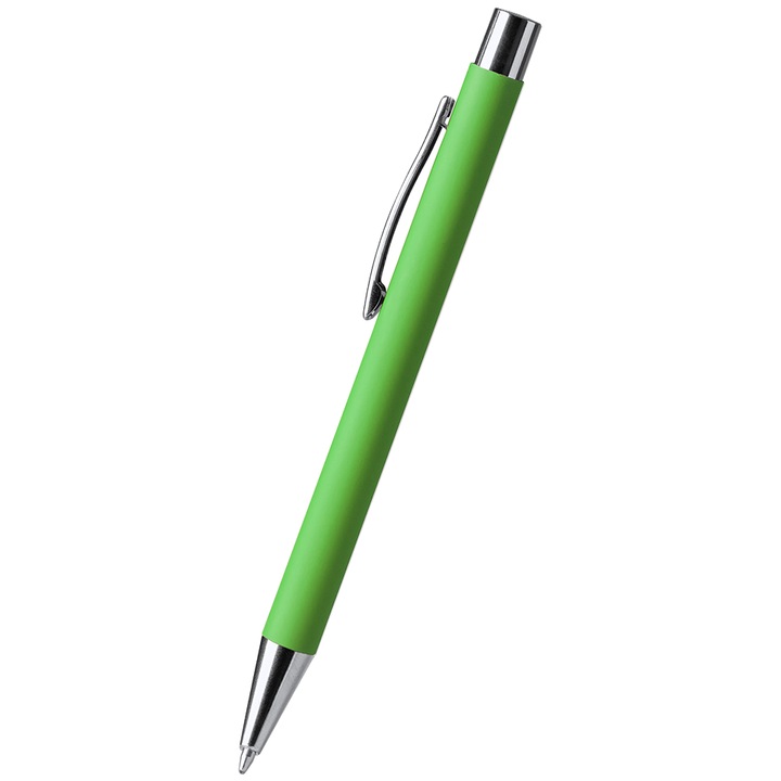 Химикалка с метален корпус, Dover, син олово, хромирани покрития, зелена