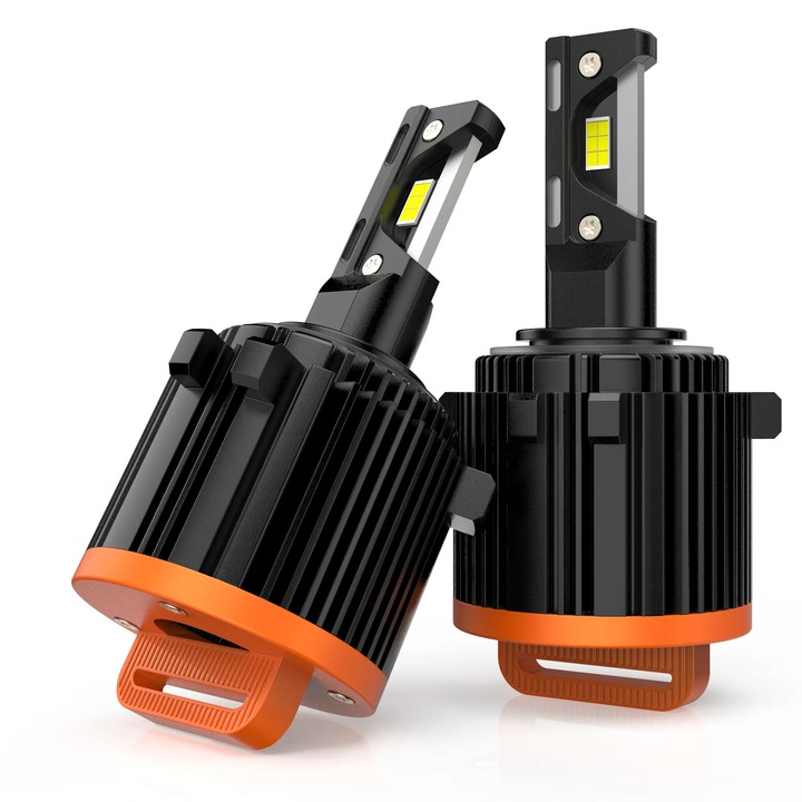 Комплект от 2 автомобилни led крушки, съвместими с Golf 6-7 50W 12000LM canbus plug and play безжично 6500k