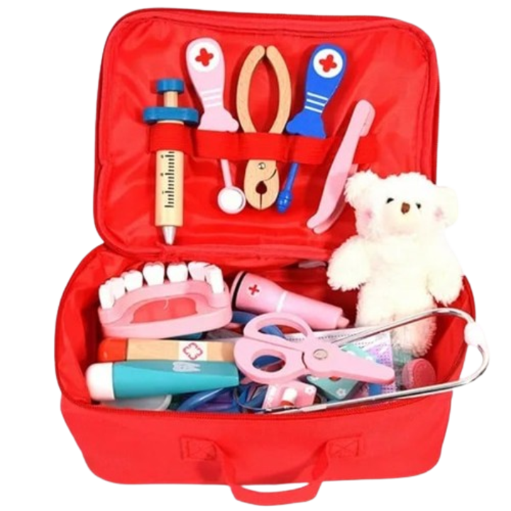 Fából készült orvosi készlet, 24 x 8,5 cm