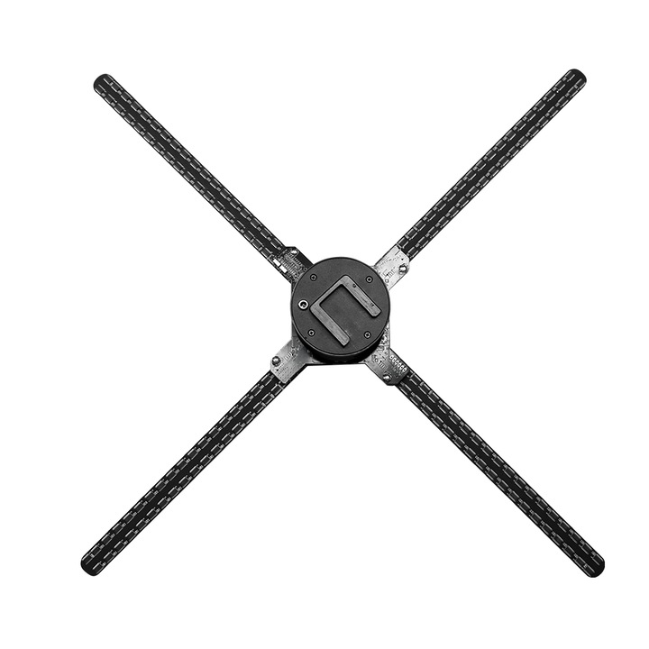 Ventilator LED holografic 3D, HD Focus, Negru