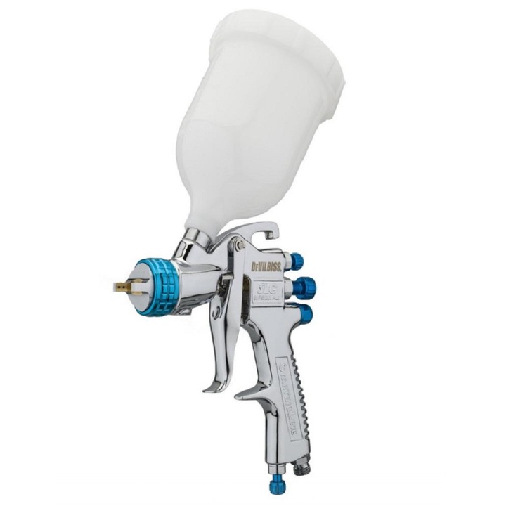 Pistol de vopsit De Vilbiss Starting Line, cupa plastic 600 ml, duza 1.8 mm, consum aer 250 l/min
