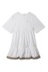 BOSS Kidswear, Rochie cu croiala in A si logo, Alb optic, 150 CM