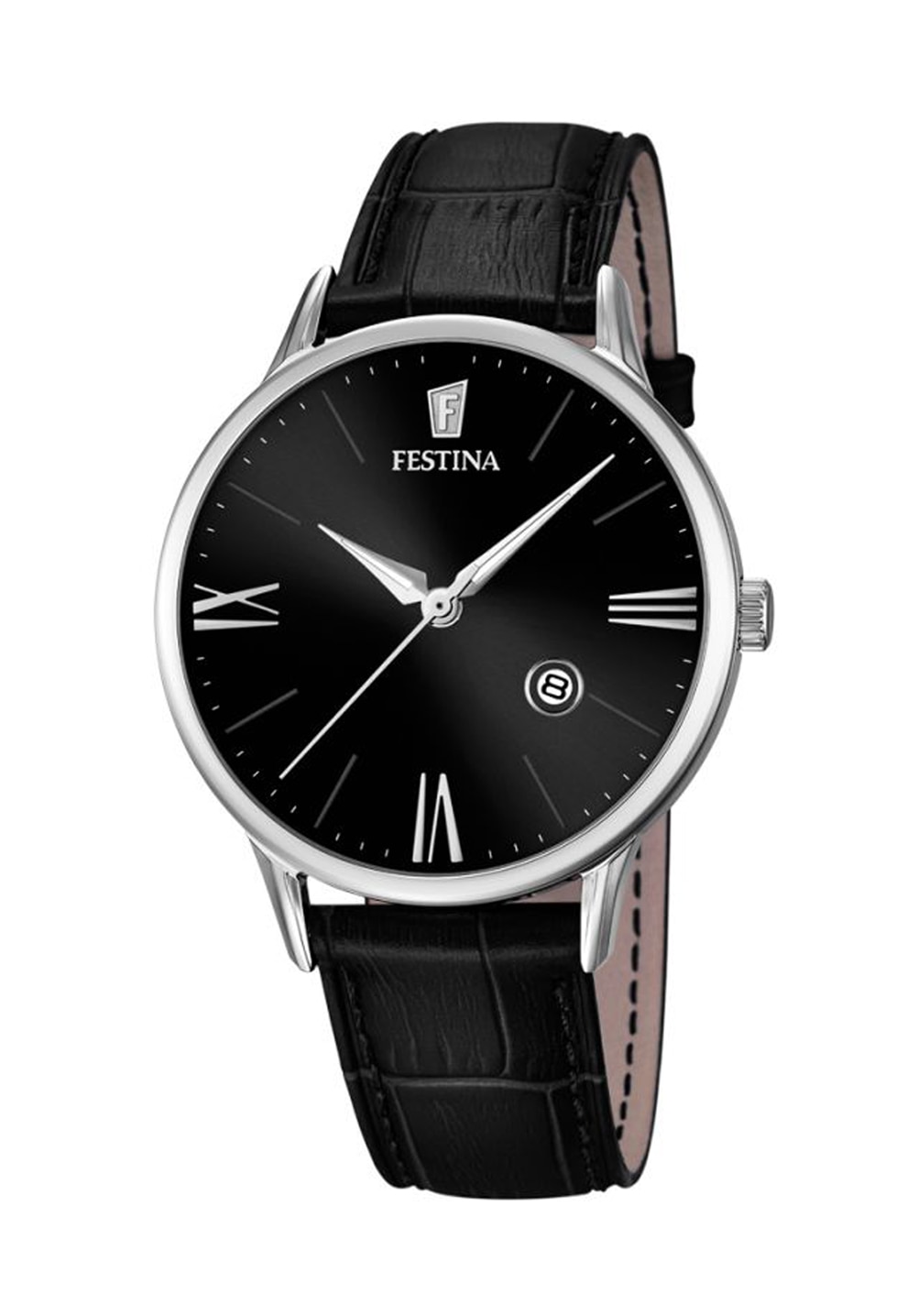 Festina, Ceas cu o curea de piele, Negru