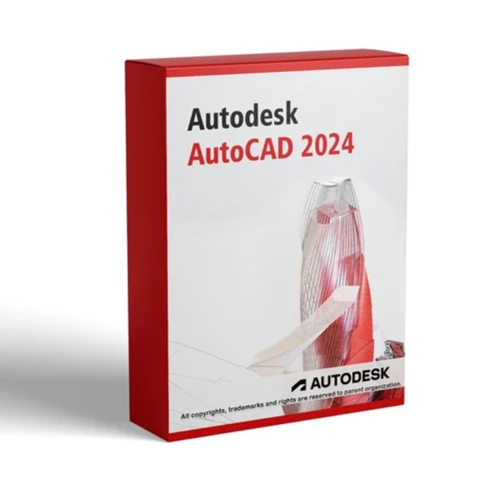 Autodesk AutoCAD 2024, 1 éves hallgatói licenc, 2D és 3D CAD tervezőszoftver, Windows és MacOS