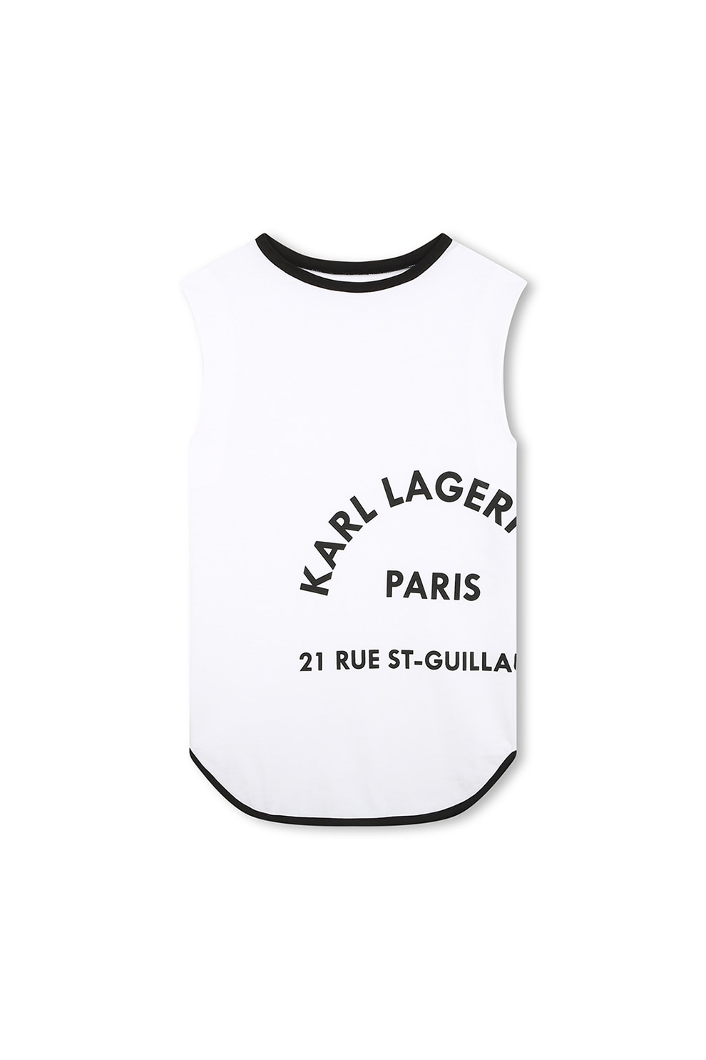 KARL LAGERFELD KIDS, Rochie din bumbac cu imprimeu logo, Alb, 150 CM