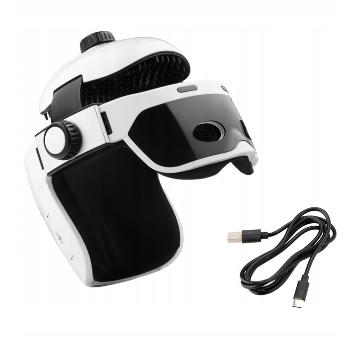 Вибрационен масажор, Medivon, USB-C, 5V, 1A, Черен/Бял