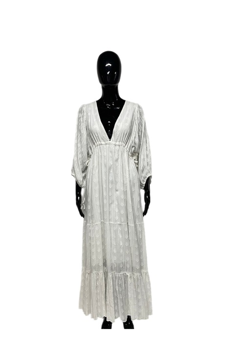 Rochie lunga alba plaja cu maneci, Sisters, M-L