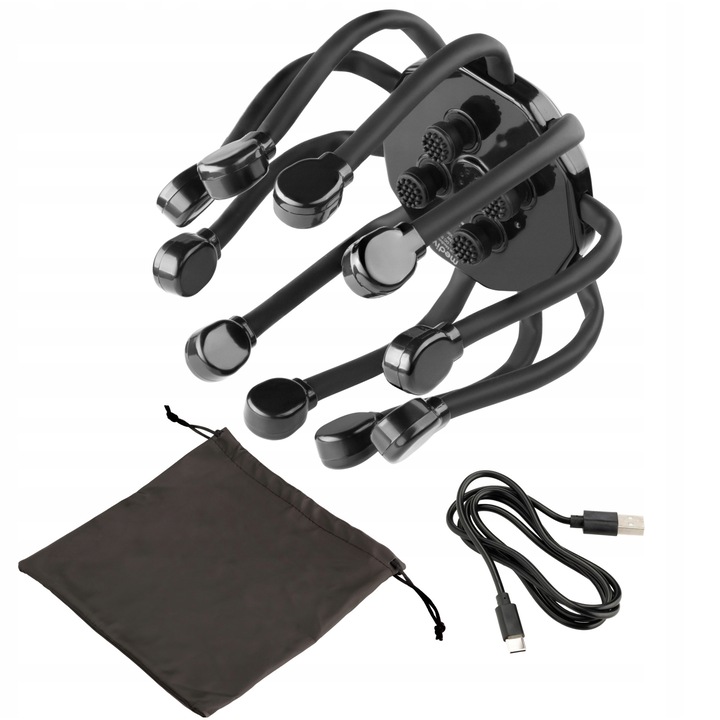 Вибрационен масажор, Medivon, 5 режима, USB-C, черен