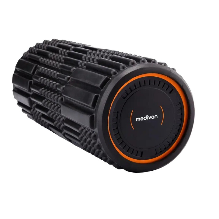 Масажна ролка, Medivon, 5 честоти на вибрация, Bluetooth, Черна