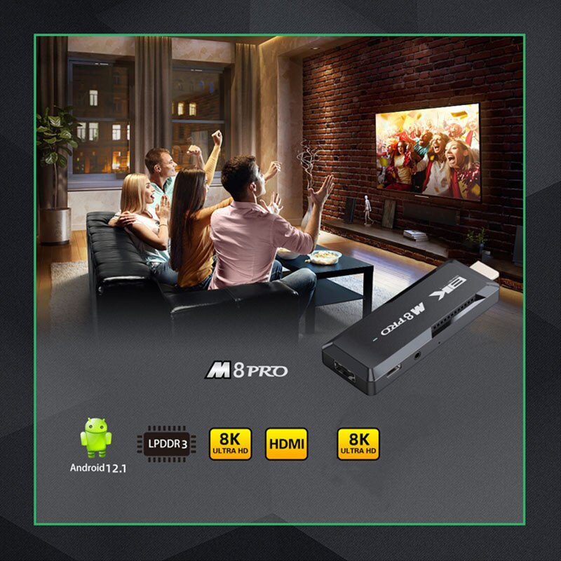 Mini PC, Stick TV, 4K HDR, Quad-core, Android 12.1, 16GB, 2GB RAM, Wi ...