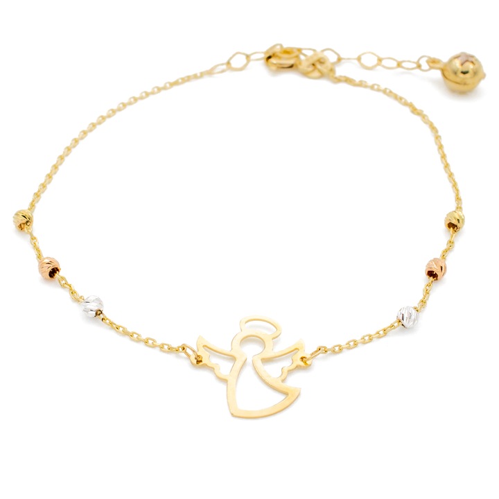 Bratara Ingeras cu bile Aur 14k