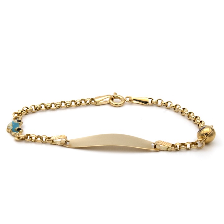 Bratara Copii Blue Car Aur 14K