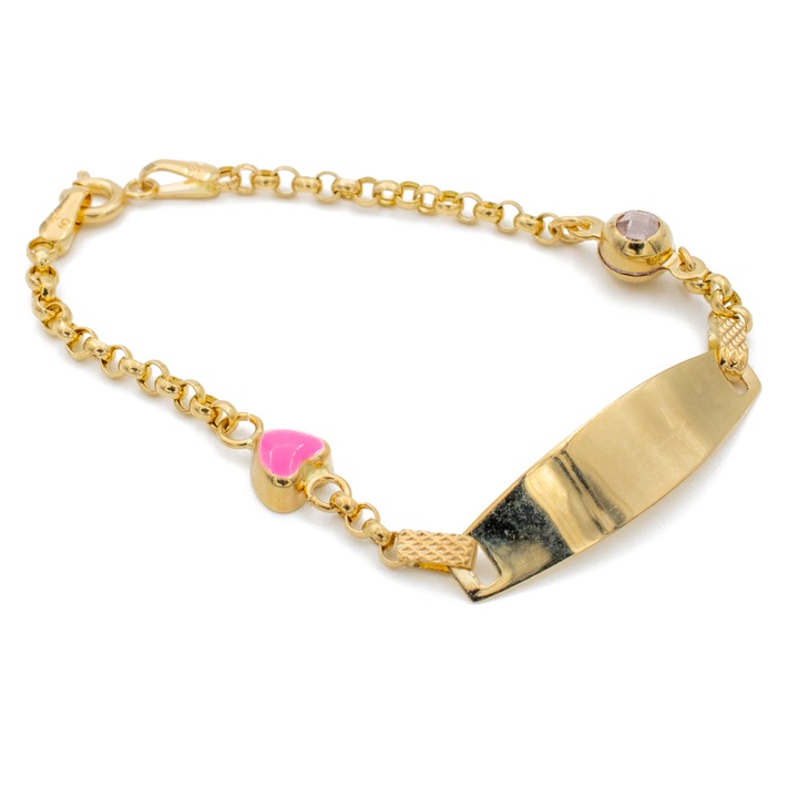 Bratara Copii Pink Love Aur 14K