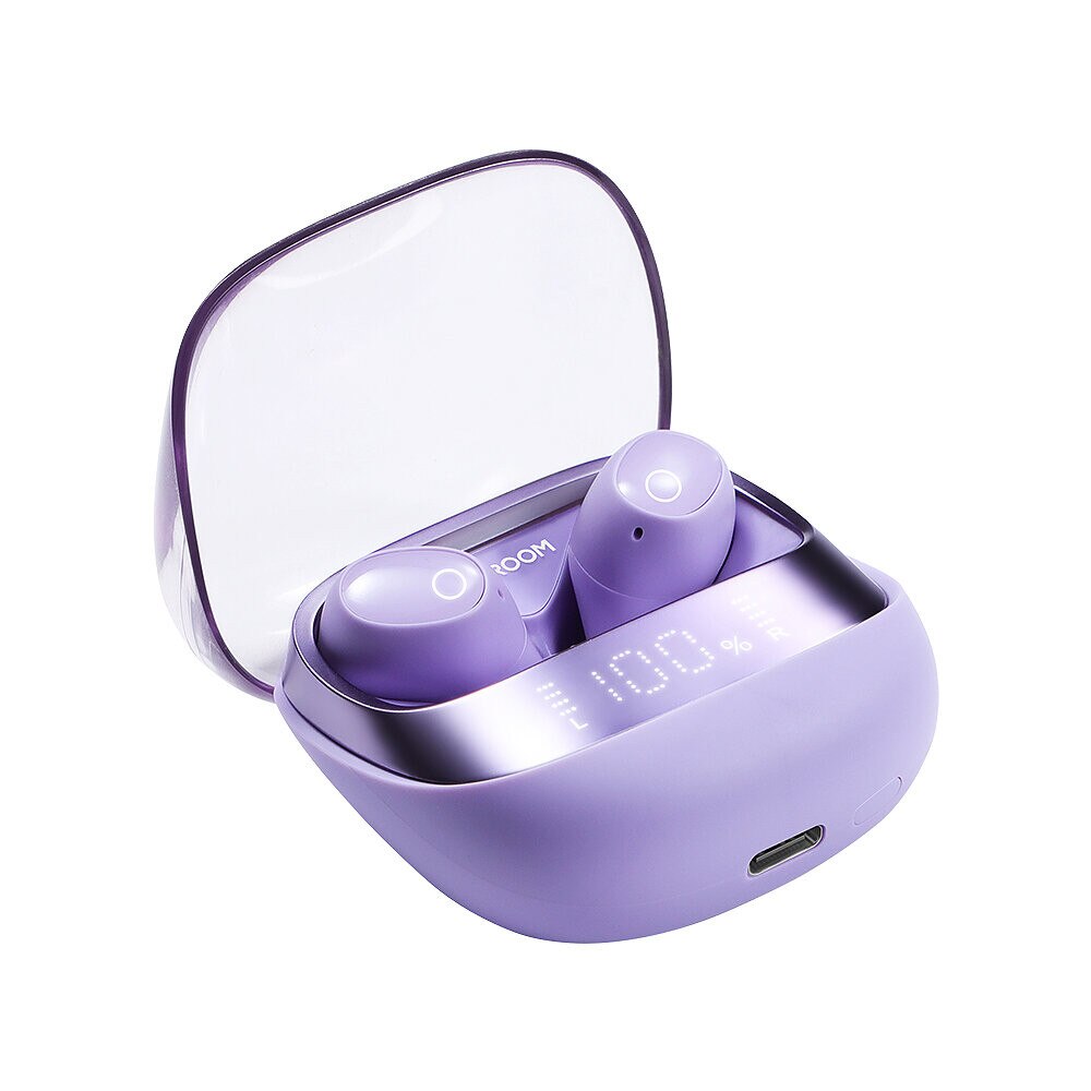 Casti Bluetooth 5.3, True Wireless, Digital Display, IP54 -JoyRoom (JR-DB2) - Purple