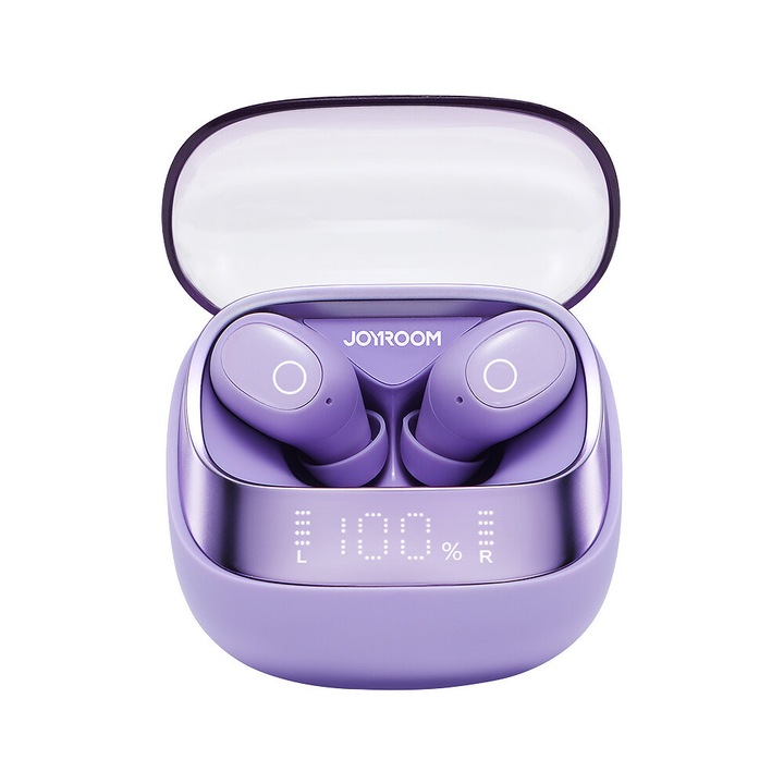 Casti Bluetooth 5.3, True Wireless, Digital Display, IP54 -JoyRoom (JR-DB2) - Purple