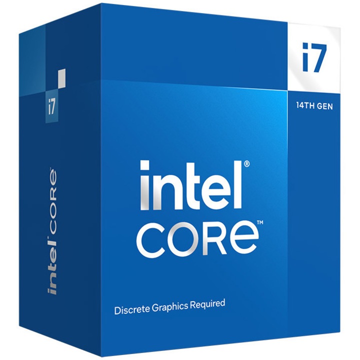 Процесор Intel® Core™ i7-14700F, До 5,4 GHz turbo, 33MB L3, Socket LGA1700, Без вградено видео