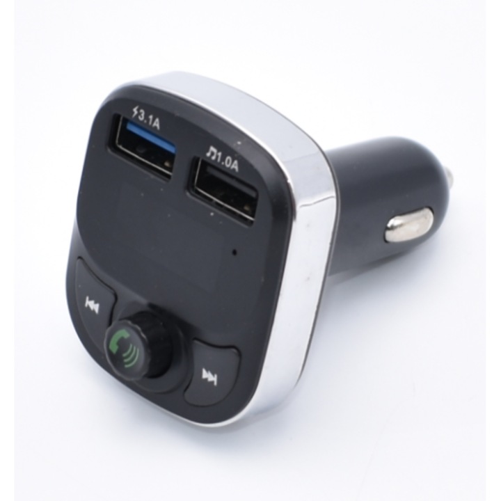 Modulator Bluetooth F03, redare USB handsfree, negru