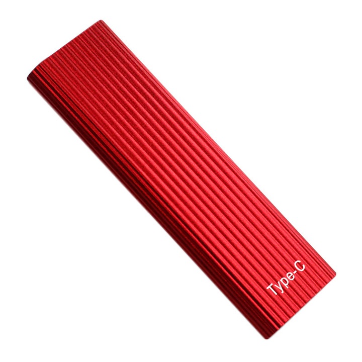 Външен хард диск SSD, TW92, Алуминий, Преносим, USB 3.1, 8TB, Червен