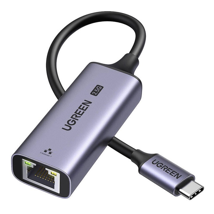 Adaptor, UGREEN, USB-C/RJ45, 2,5 G