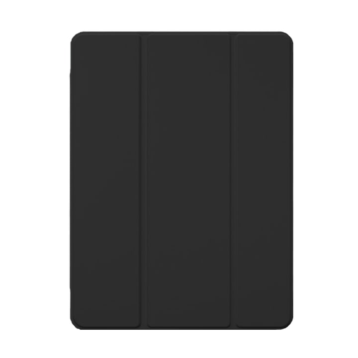 Apple iPad Air 4 (2020) készülékkel kompatibilis burkolat, erősen mágnesezett, FlipCover Fusion, Ökológiai bőr, Állvány funkció, Automatikus felébredés, Elülső hátsó védelem, Karcolásgátló, Csúszásgátló bevonat, Fekete