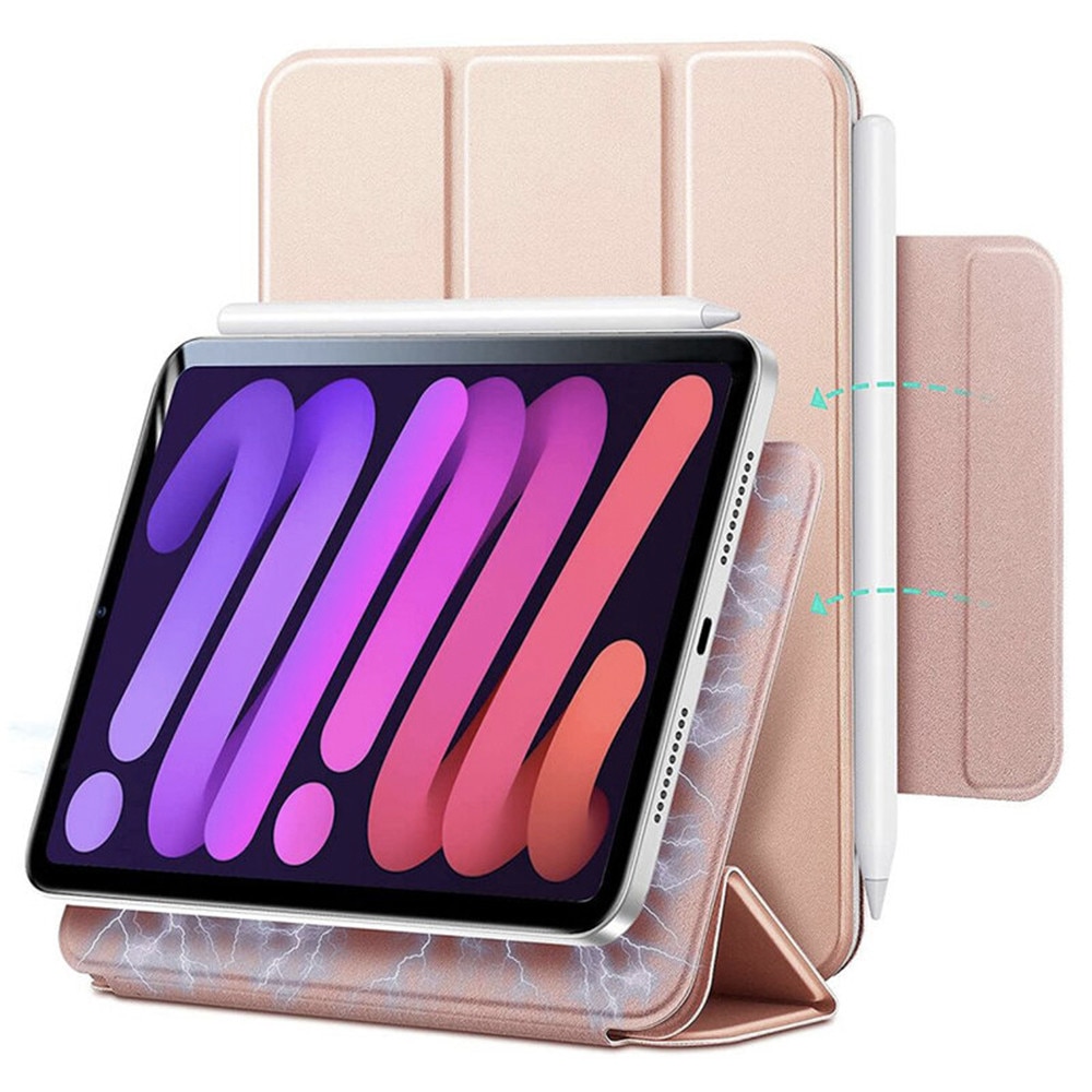 Husa compatibila cu Apple iPad Pro 11 (2018), Puternic magnetizata, FlipCover Fusion, Piele ecologica, Functie stand, Auto-wake, Protectie fata-spate, Anti-zgarieturi, Acoperire antiderapanta, Roz