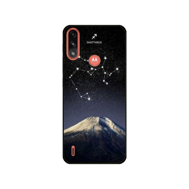 Husa personalizata HQPrint si Folie de Silicon pentru Motorola Moto E7 Power, model Sagittarius, multicolor, S1D1M0346