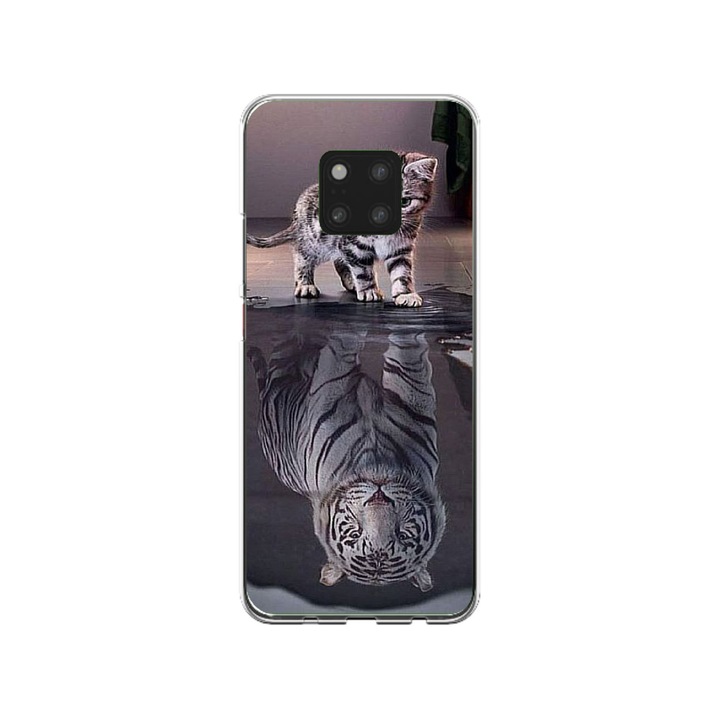 Персонализиран калъф Swim Case за Huawei Mate 20, модел Tiger, многоцветен, S1D1M0242