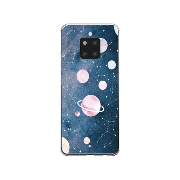 Персонализиран калъф Swim Case за Huawei Mate 20 Pro, модел Solar System, многоцветен, S1D1M0313