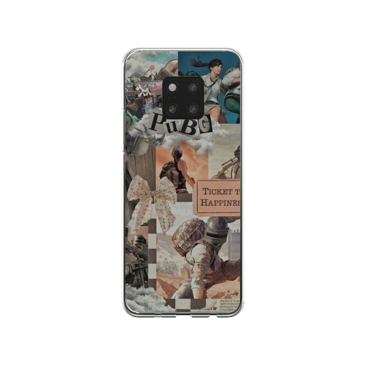 Персонализиран калъф Swim Case за Huawei Mate 20, модел PUBG #2, многоцветен, S1D1M0363