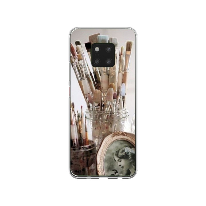 Персонализиран калъф Swim Case за Huawei Mate 20, модел Brush, многоцветен, S1D1M0282