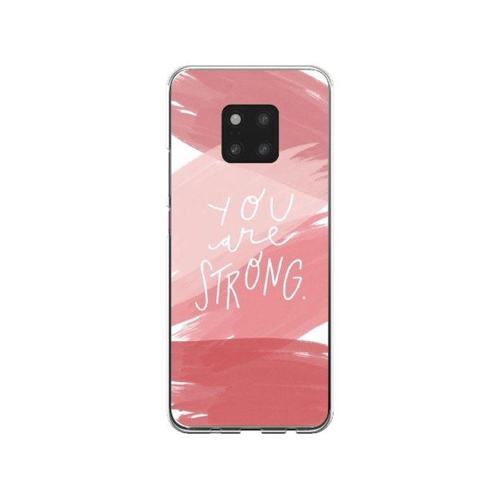 Персонализиран калъф Swim Case за Huawei Mate 20, модел You are Strong, многоцветен, S1D1M0275