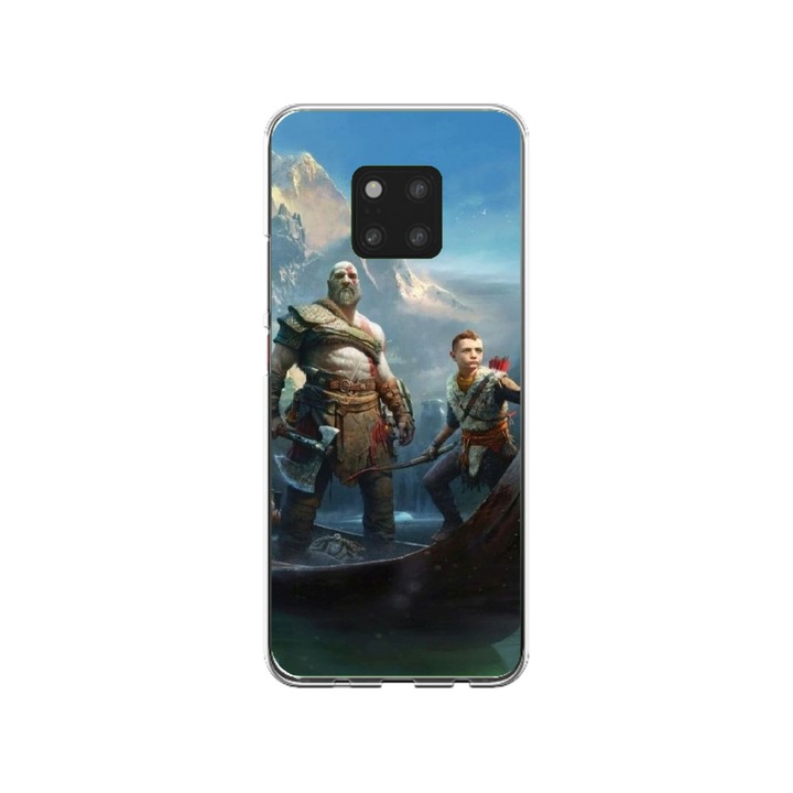 Персонализиран калъф Swim Case за Huawei Mate 20 Pro, модел God of War #1, многоцветен, S1D1M0008